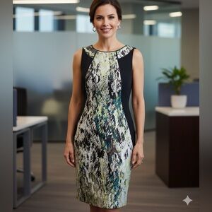 Elegant Multicolor Patterned Dress